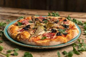 wood-fired pizza at wildshark vineyard